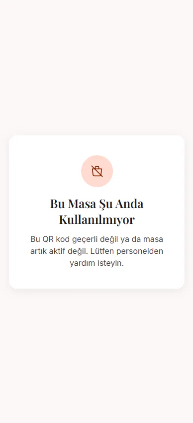Invalid QR — full-page notice